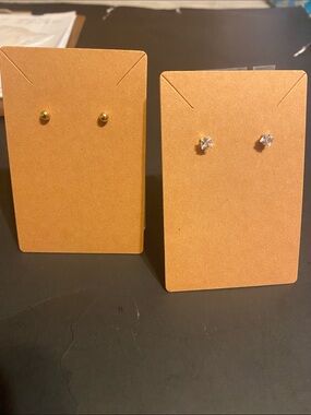 Classic Gold and Clear Cubic Zirconia Stud Earring Set - Women Jewelry